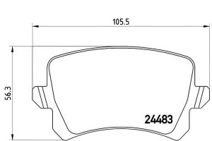 Klocki Hamulcowe Vw Tiguan 07- Tył Brembo