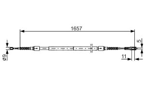 Linka Hamulca Ręcznego Audi A8 2.5d-6.0 03.94-09.0