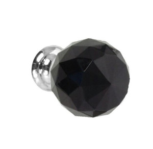 Gałka Meblowa Kryształowa 25 Mm Czarnygałka Crystal Palace C25mm M6/czarny