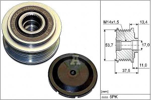 Koło Pasowe Alternatora Fiat 500l Punto 0,9 Twinai