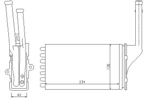 Nagrzewnica (234x138x42) Citroen Ax Saxo Peugeot 1