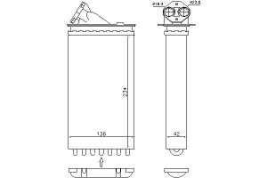 Nagrzewnica (240x158x46) Opel Omega B 2.0-3.2 03.9
