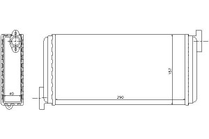 Nagrzewnica (293x152x40) Mercedes 190 (w201) 1.8-2
