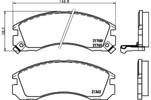 Klocki Hamulcowe Mitsubishi Przód Galant 97- Outla