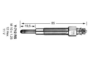 Świeca Żarowa Nissan 2,3d 2,7d Ngk
