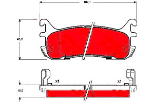Klocki Hamulcowe Mazda Tył 323 89-98 Mx5 94- Trw