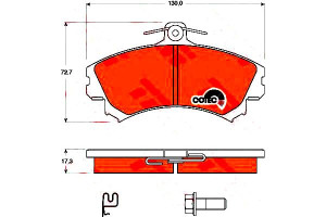 Klocki Hamulcowe Mitsubishi Przód Colt 04- Smar Fo