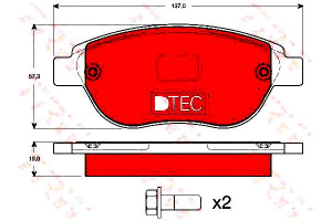 Klocki Hamulcowe Peugeot Przód 207 307 00- Dtec Co