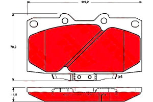 Klocki Hamulcowe Subaru Przód Impreza 00- 300zx Tr