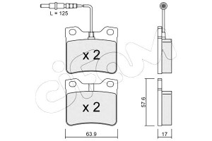Klocki Hamulcowe Mercedes Vito 96-03 Tył Z Czuj. C