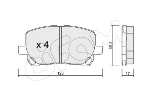 Klocki Hamulcowe Toyota Avensis Verso 01- Cifam