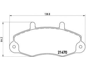 Klocki Hamulcowe Ford Transit 14 91-98 Brembo