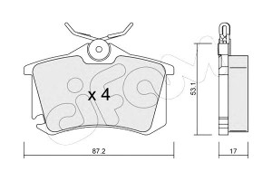 Klocki Hamulcowe Vw Golf V 03- Tył Cifam