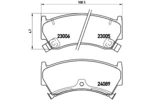 Klocki Hamulcowe Nissan Almera 98-00 (-abs) Brembo