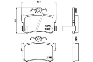 Klocki Hamulcowe Rover 800 92-99 Tył Brembo