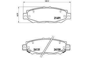 Klocki Hamulcowe Lexus Gs300 93-97 Tył Brembo