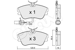 Klocki Hamulcowe Vw T4 96-03 Z Czuj. Cifam