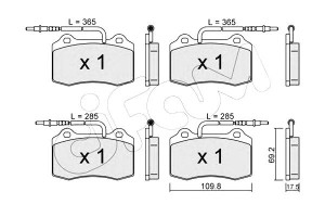 Klocki Hamulcowe Peugeot 406 Coupe 97- Z Czuj. Cif