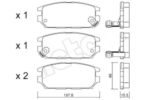 Klocki Hamulcowe Mitsubishi Space Wagon-01 Tył Met