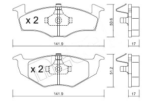 Klocki Hamulcowe Vw Polo 1,0 1,4 96-01 Metelli