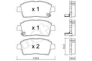 Klocki Hamulcowe Toyota Yaris 99- (+abs) Metelli