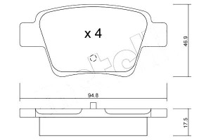 Klocki Hamulcowe Citroen C4 04- Tył Metelli