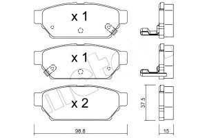 Klocki Hamulcowe Mitsubishi Carisma 95-00 Tył Mete