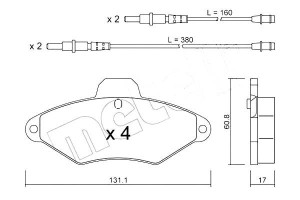 Klocki Hamulcowe Citroen Xantia 93-01 Czuj Metelli