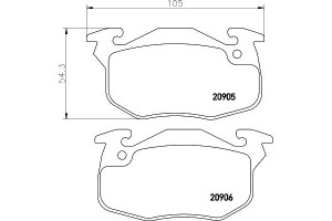 Klocki Hamulcowe Mintex 425483 425137 425147 E1721