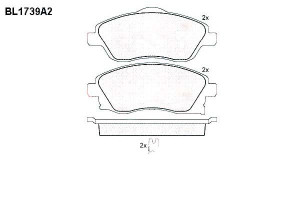 Klocki Hamulcowe Opel Corsa Meriva Tigra 17mm Wva2