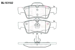 Klocki Hamulcowe Mercedes E-klasa W211 16.8mm Wva2