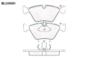 Klocki Hamulcowe Bmw 5 E39 20.3mm Wva21677 Kpl Fte