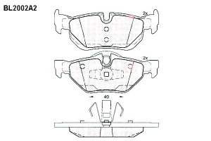 Klocki Hamulcowe Bmw 1 E81 E87 3 E91 17.3mm Kpl Ft