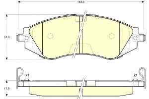 Klocki Hamulcowe Daewoo Nubira 97 Gr.17.6mm* Girli