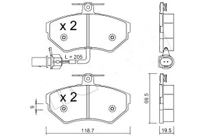 Klocki Hamulcowe Vw Passat -00 1,9tdi Czuj Metelli
