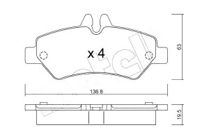 Klocki Hamulcowe Vw Crafter 06- Tył Metelli