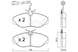 Klocki Hamulcowe Fiat Ducato 10,14 99-02 Metelli