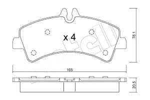 Klocki Hamulcowe Mercedes Sprinter 5-t 06- Tył Met