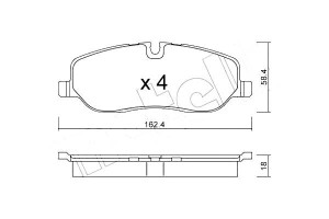 Klocki Hamulcowe Landrover Discovery 04- Metelli