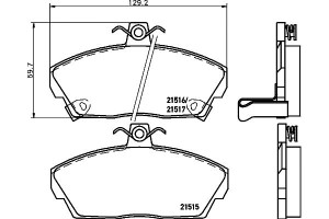 Klocki Hamulcowe Mintex 45022s74e10 45022s6de01 45