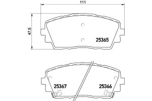 Klocki Hamulcowe Mintex 581011ya30 581011ya00 Pad1