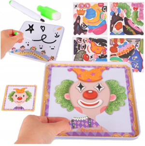 Kolorowa Układanka Klocki Układanie Twarzy Puzzle