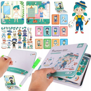 Ubieranie Lalki Montessori PUZZLE MAGNETYCZNE 62 e