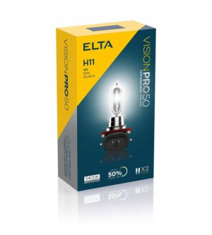 Żarówki H11 12v55w Pgj19-2 Elta Vision Pro50% 2szt
