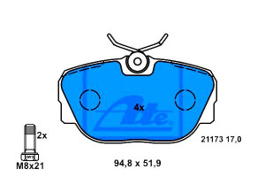 Klocki Hamulcowe Bmw 3 (e30) Z1 1.6-2.7 09.82-06.9