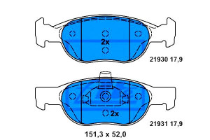 Klocki Hamulcowe Fiat Punto 1.2/1.9d 09.99-03.12 A