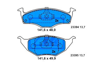 Klocki Hamulcowe Vw Lupo 1.2d 07.99-07.05 Ate
