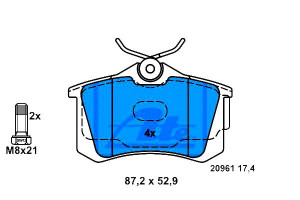Klocki Hamulcowe Vw Tył Lupo Polo 1,2-1,8 99-09 At