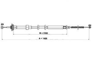 Linka Hamulca Ręcznego Fiat Panda 1.1-1.4cng 09.03