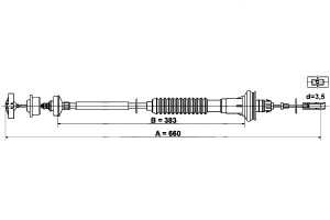 Linka Sprzęgła Peugeot 206 1.1-1.6lpg 08.98- Ate